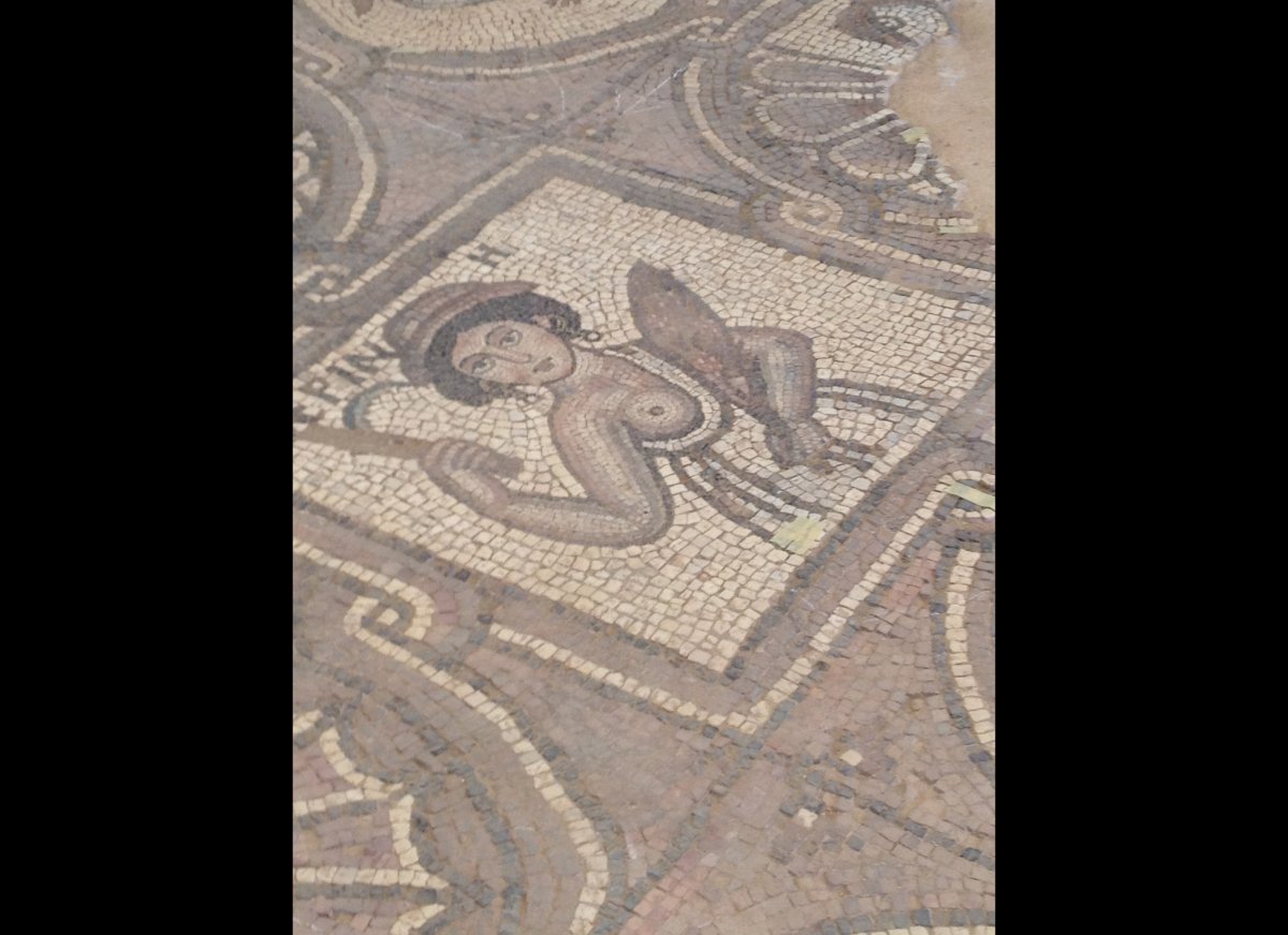 Byzantine Mosaic, Petra, Jordan Byzantine Mosaic at church in Petra, Jordan.