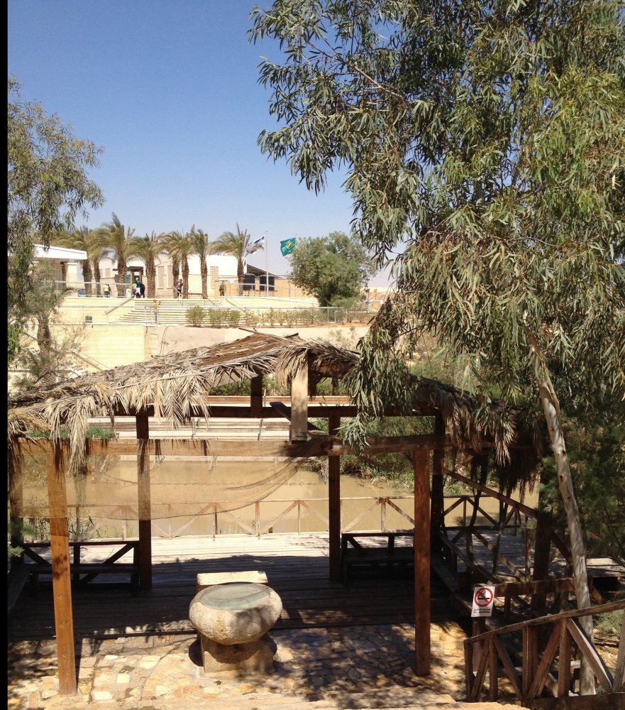Bethany Beyond the Jordan, Jordan Baptismal Site, Jordanian side of Jordan River with Israeli site in background